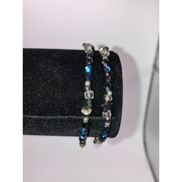 Double-Layer Translucent Colored Beads and Stars Bracelet! - Picture 6 of 8